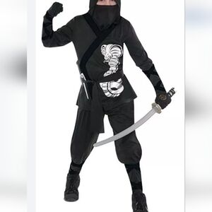 Silver Cobra Ninja Costume Child Sz Large 12-14